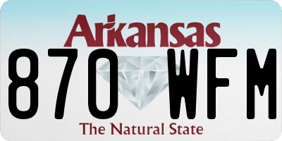 AR license plate 870WFM