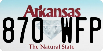 AR license plate 870WFP