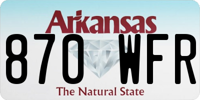 AR license plate 870WFR