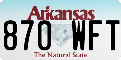 AR license plate 870WFT