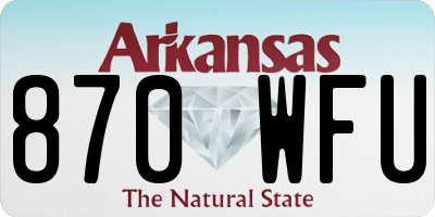 AR license plate 870WFU