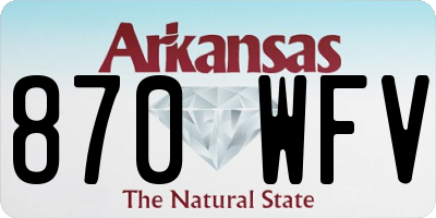 AR license plate 870WFV