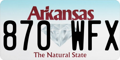 AR license plate 870WFX