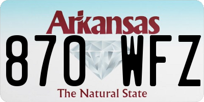AR license plate 870WFZ
