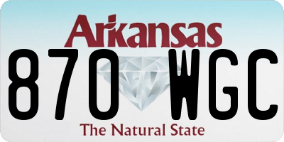 AR license plate 870WGC