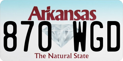 AR license plate 870WGD