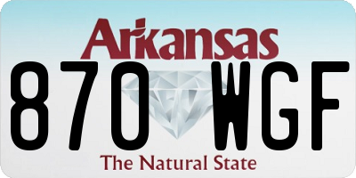 AR license plate 870WGF