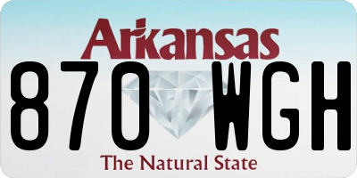 AR license plate 870WGH