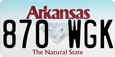 AR license plate 870WGK