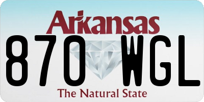 AR license plate 870WGL