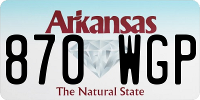 AR license plate 870WGP