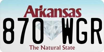 AR license plate 870WGR