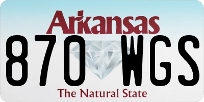 AR license plate 870WGS