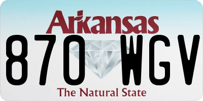 AR license plate 870WGV