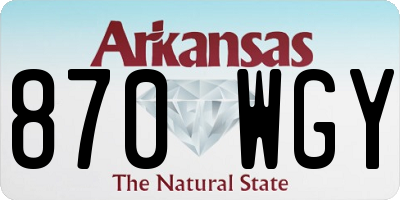 AR license plate 870WGY