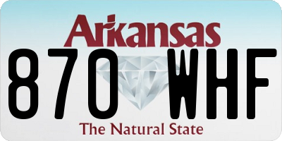 AR license plate 870WHF