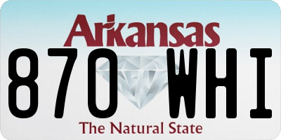 AR license plate 870WHI