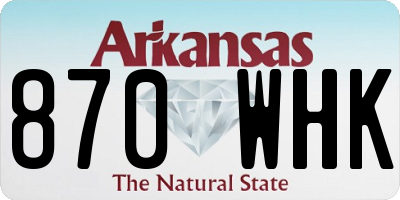 AR license plate 870WHK