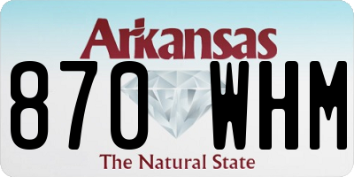 AR license plate 870WHM