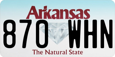 AR license plate 870WHN