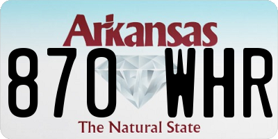AR license plate 870WHR