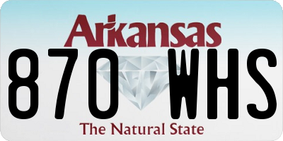 AR license plate 870WHS
