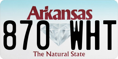 AR license plate 870WHT