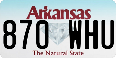 AR license plate 870WHU