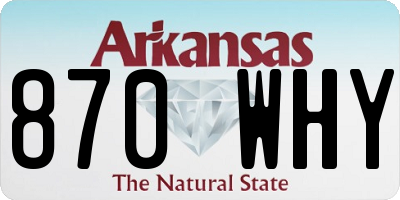 AR license plate 870WHY