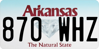 AR license plate 870WHZ