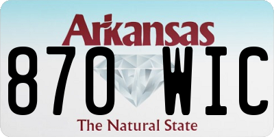 AR license plate 870WIC