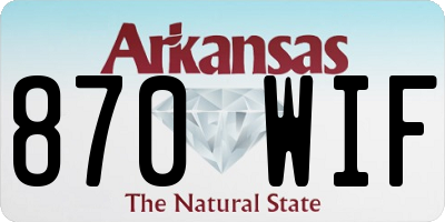AR license plate 870WIF