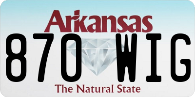AR license plate 870WIG