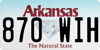 AR license plate 870WIH