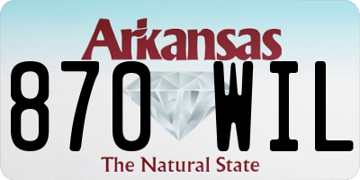 AR license plate 870WIL
