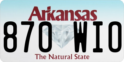 AR license plate 870WIO