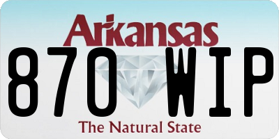 AR license plate 870WIP