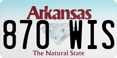 AR license plate 870WIS