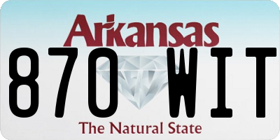 AR license plate 870WIT