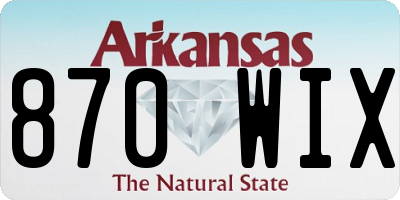 AR license plate 870WIX