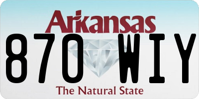 AR license plate 870WIY