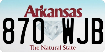 AR license plate 870WJB