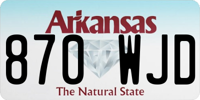 AR license plate 870WJD