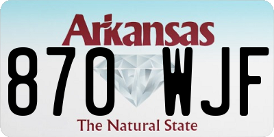 AR license plate 870WJF