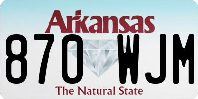AR license plate 870WJM