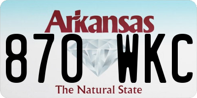 AR license plate 870WKC