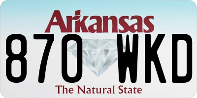 AR license plate 870WKD