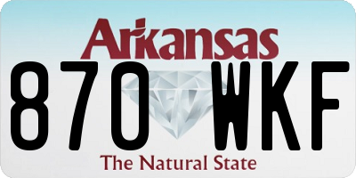 AR license plate 870WKF