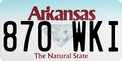 AR license plate 870WKI