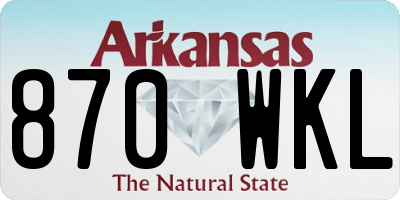 AR license plate 870WKL